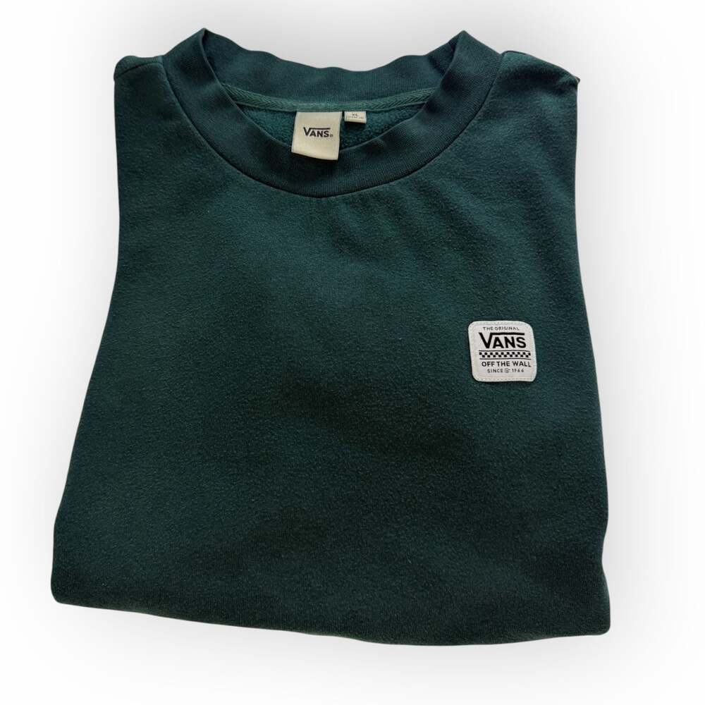 Vans Checkerboard Sleeve Crewneck Sweatshirt Green XL